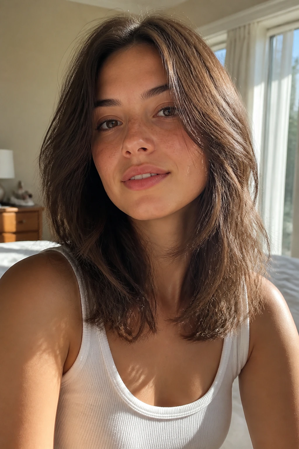 Close-up of a real person with air-dry layers and soft ends