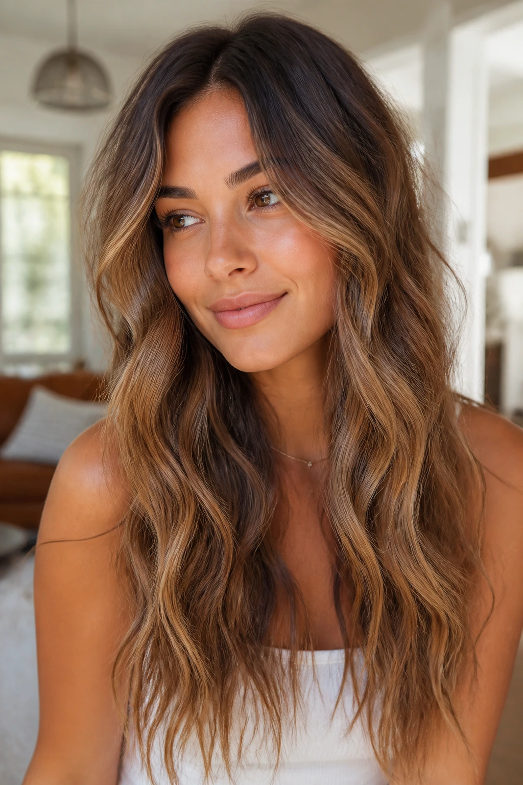 Real person with airy waves showing adaptation for different hair types