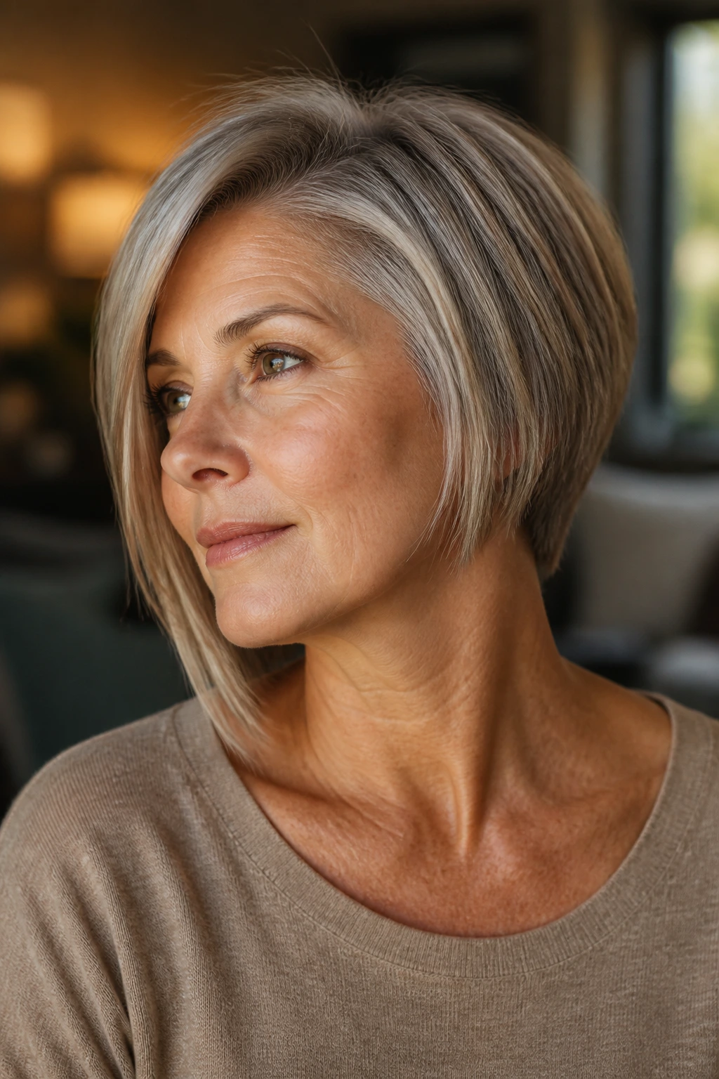 Close-up portrait showing diagonal angle of the face with highlighted cheekbone