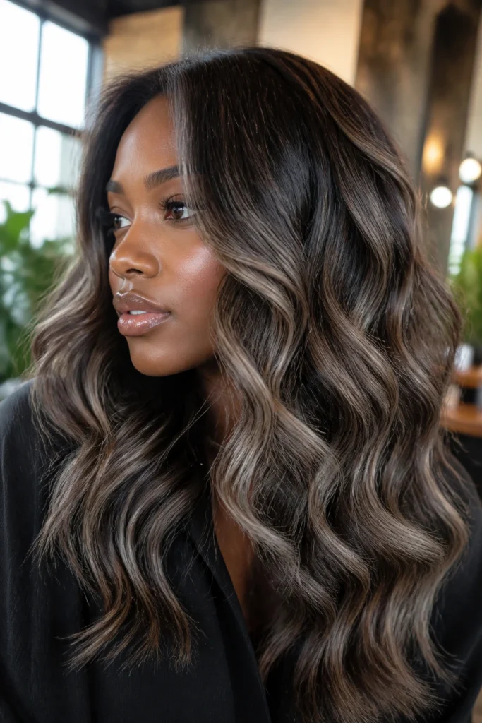 28 Cool Blonde Highlights for Deep Skin Tones