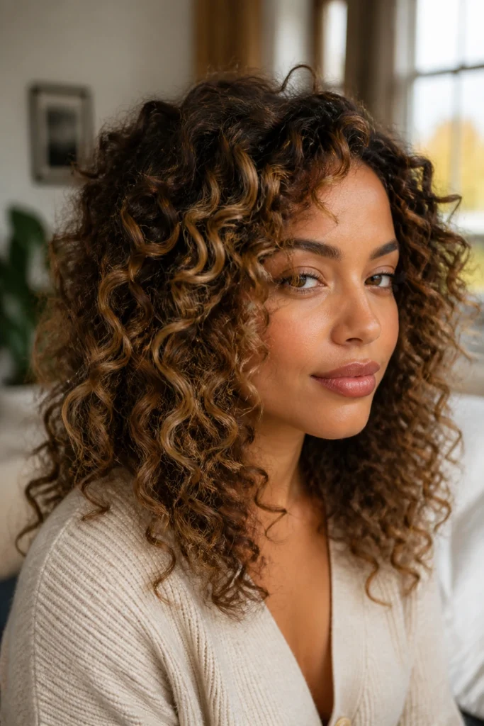 25 Volumizing Haircuts for Curly Hair with Babylights