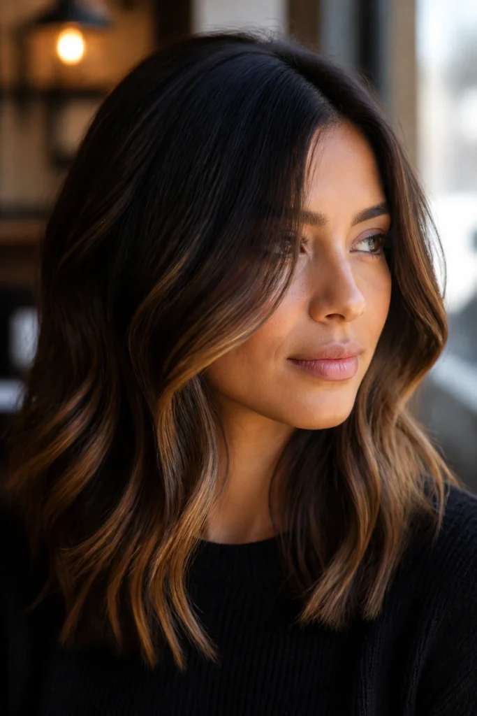 30 Brunette Caramel Highlights for Dark Hair