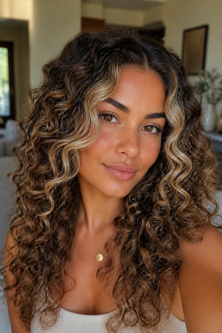 18 Ash Blonde Highlights for Tan Skin with Curly Hair