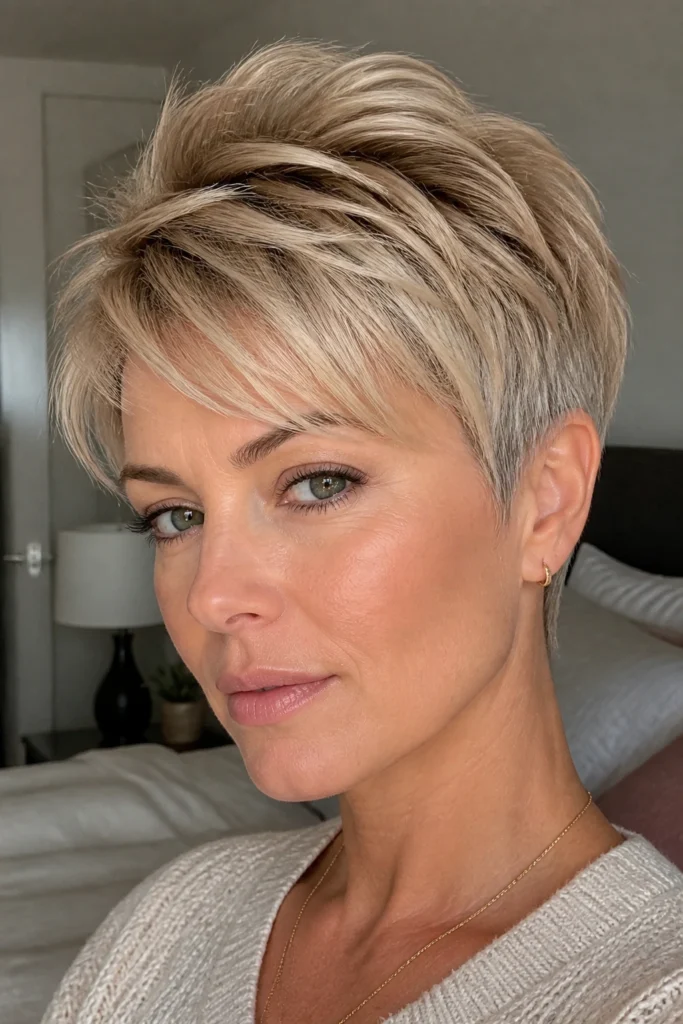 22 Blonde Pixie Cuts for Square Faces with Thick Hair