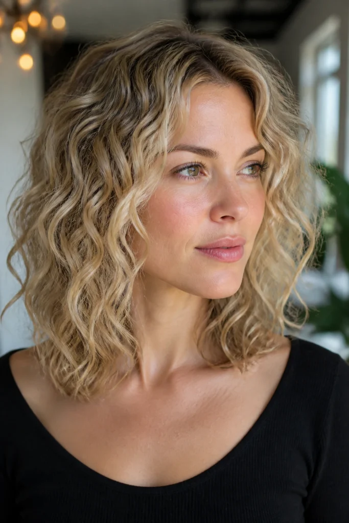 25 Blonde Lobs for Round Faces and Curly Hair