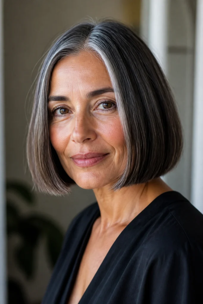 30 Going Naturally Grey Dark Hairstyles for Brunettes