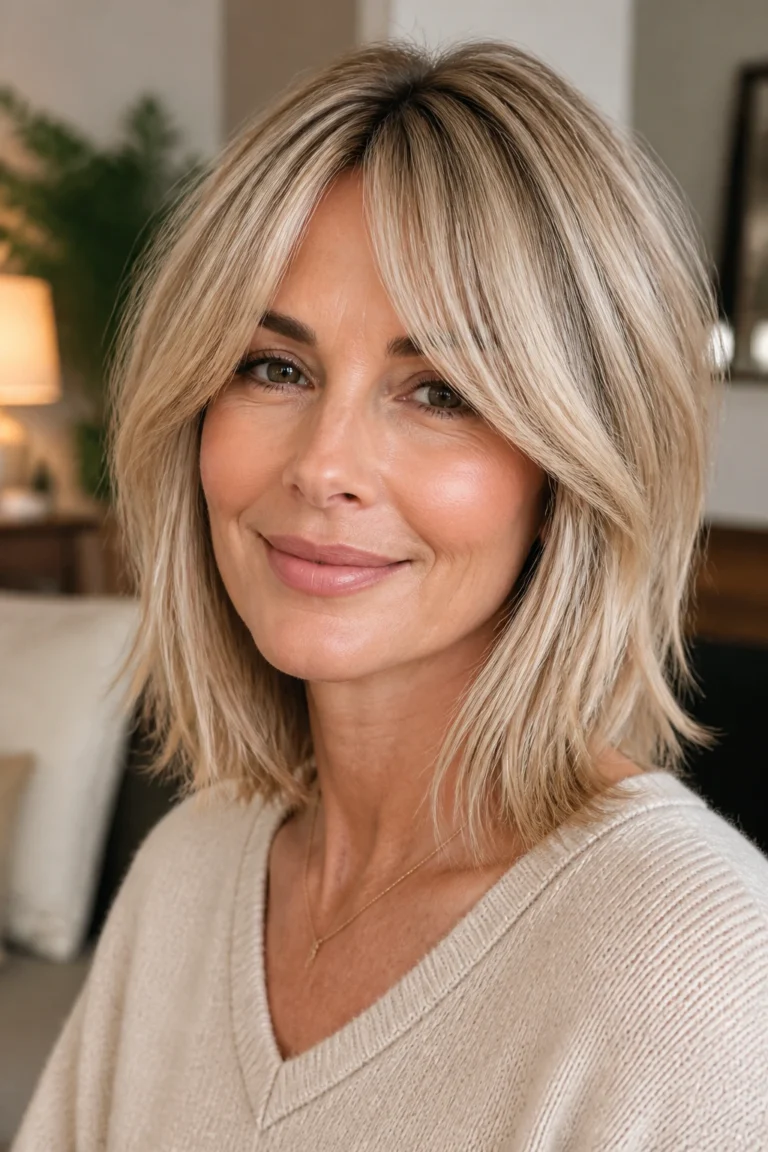 25 Fine Haircuts for Women Over 40 with Face-Framing Layers