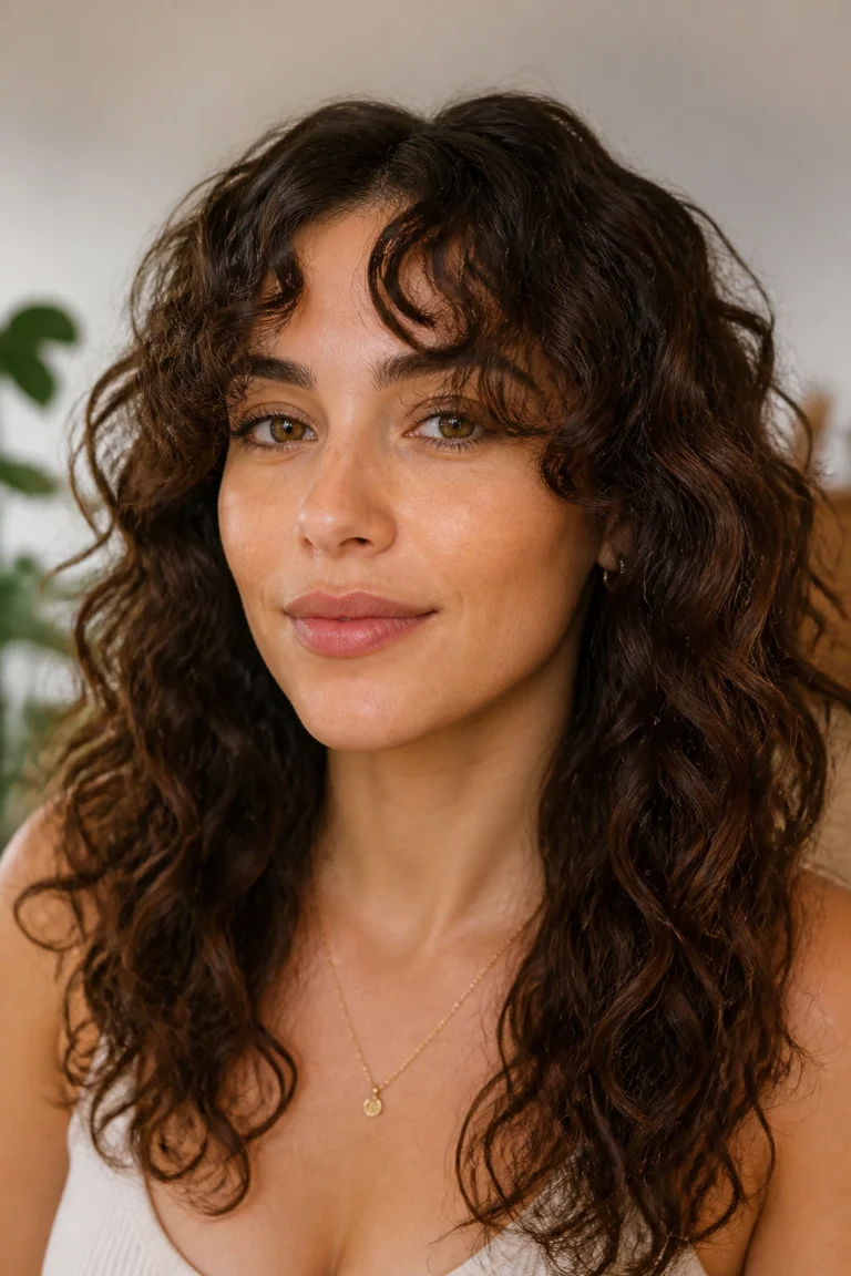 25 Stylish Bangs for Oval Faces and Curly Hair