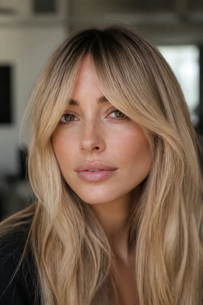 25 Blonde Bangs for Long Hair and Oval Faces