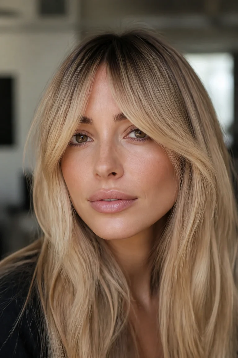 25 Blonde Bangs for Long Hair and Oval Faces