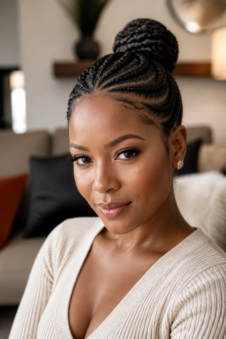 22 Braided Buns for Natural Hair and Square Faces