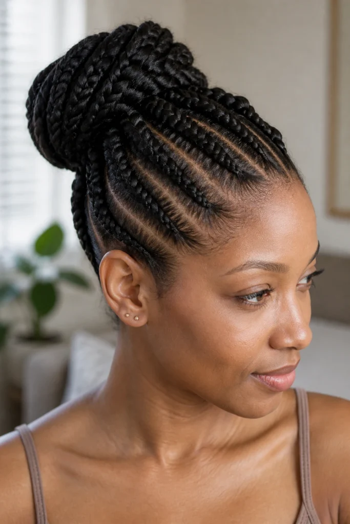 22 French Buns Braids for a Protective Style