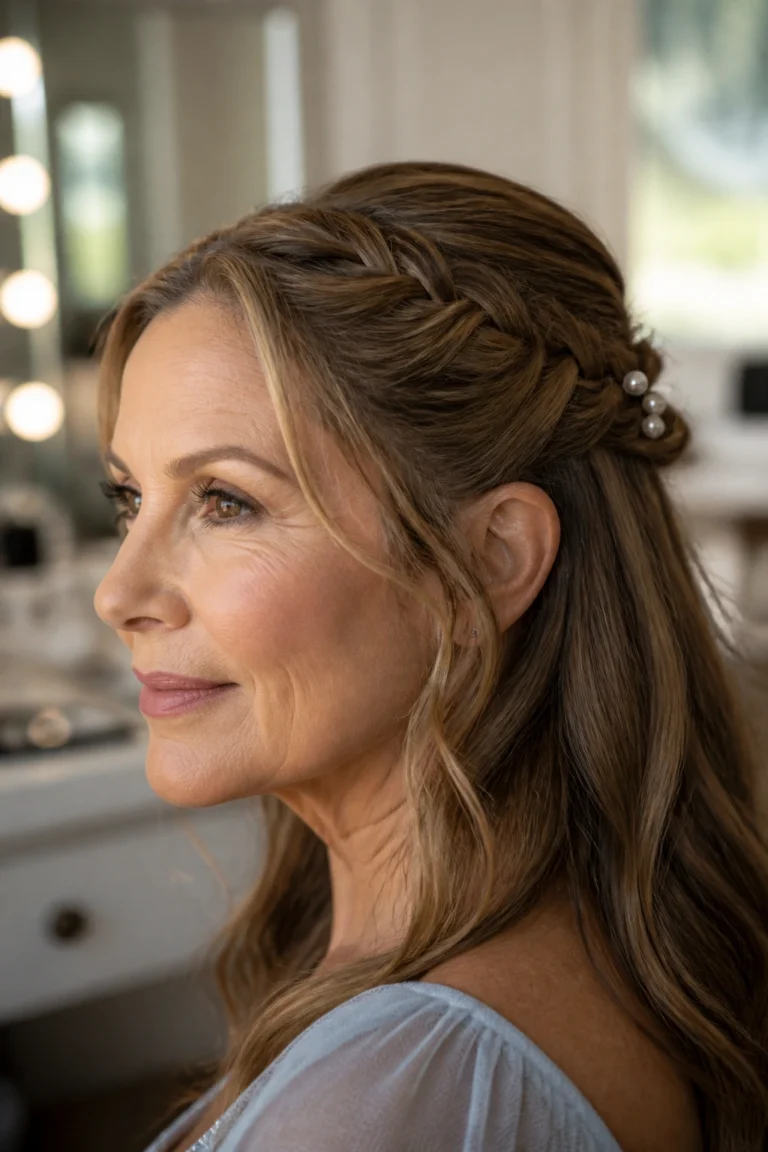 25 Mother of the Bride Half Up Hairstyles