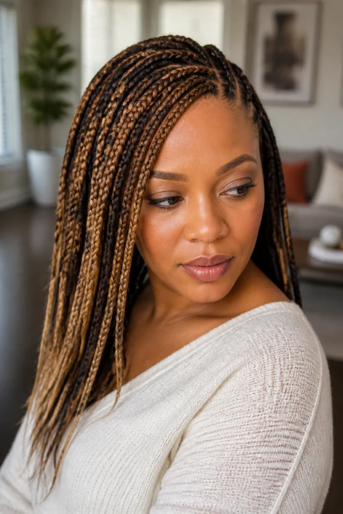 25 Braided Hairstyles for Natural Hair with Lowlights