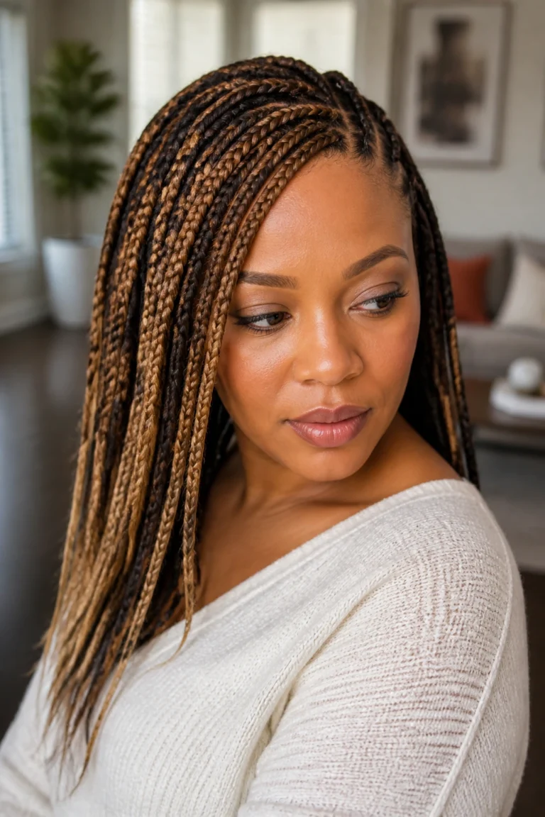 25 Braided Hairstyles for Natural Hair with Lowlights