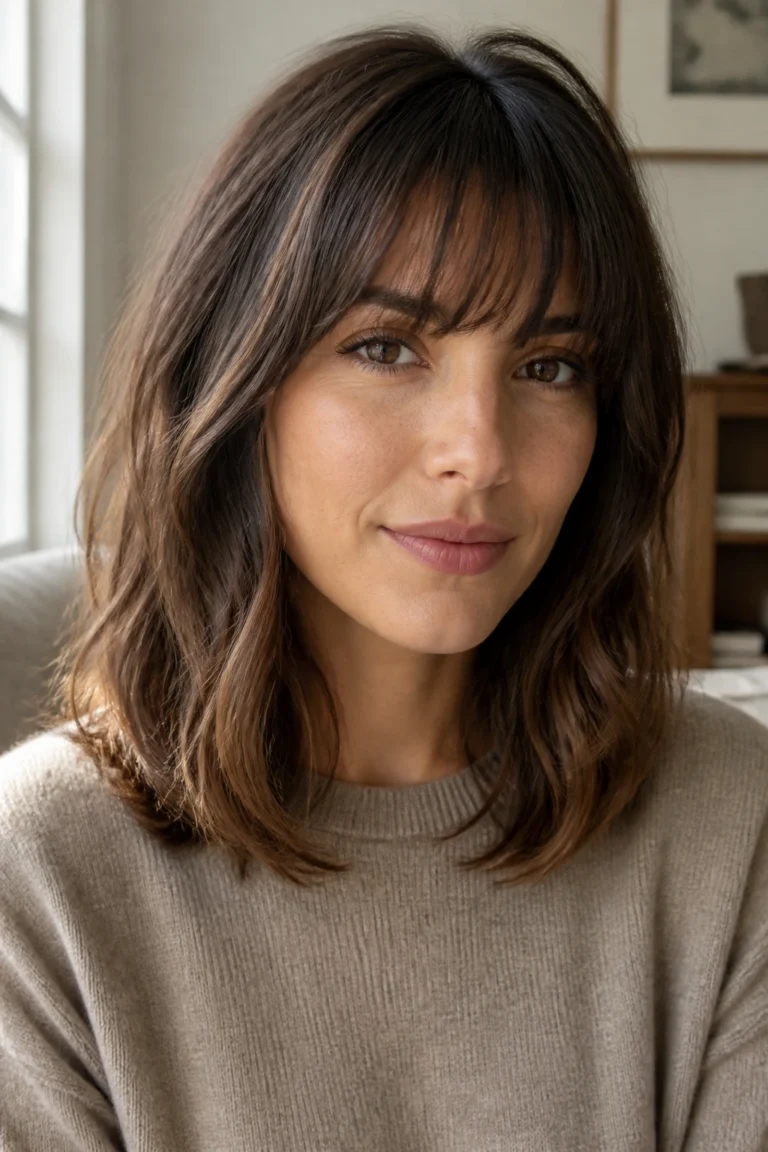25 Soft Layers with Bangs for Shoulder-Length Hair