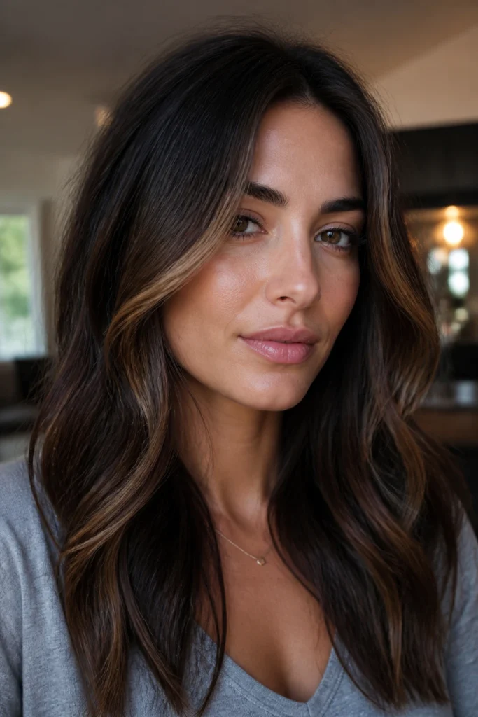 28 Brown Face Frame Highlights for Dark Hair