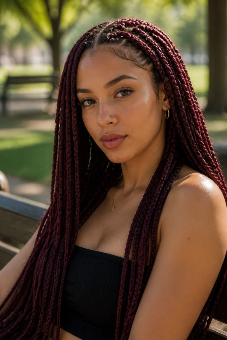28 Black Hairstyles with Colored Tips for Olive Skin