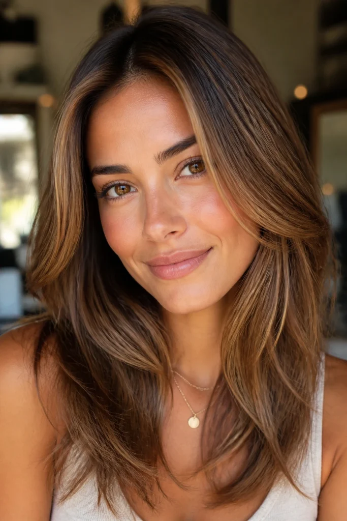 25 Caramel All-Over Highlights for Warm Skin Tones