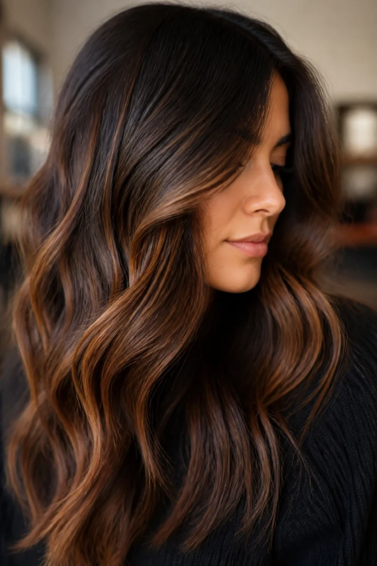 25 Caramel Black Highlights for Dark Hair with Thick Hair