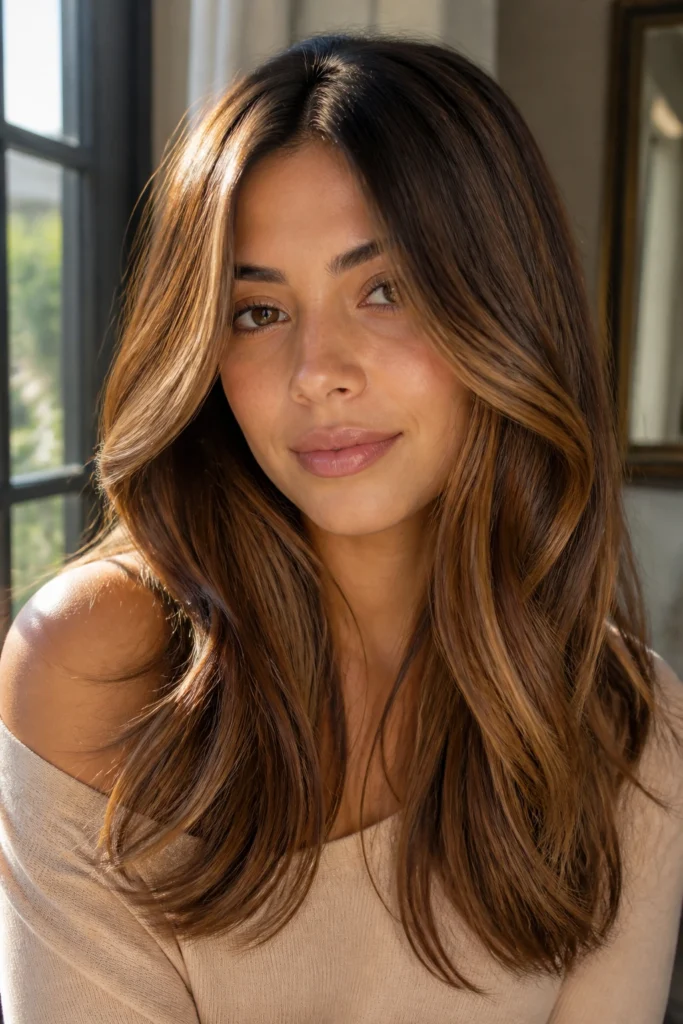 25 Caramel Brown Hair Color Ideas for Olive Skin