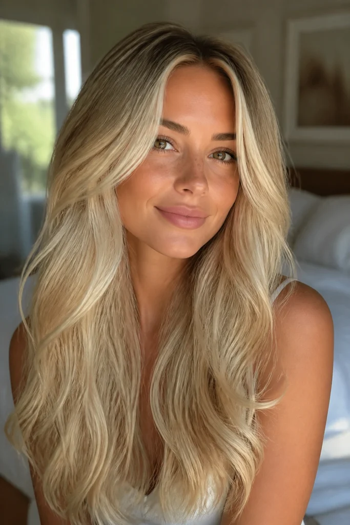 25 Long Pale Blonde Hairstyles for Warm Skin Tones