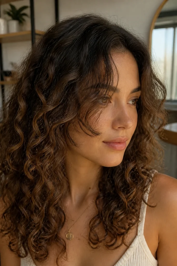 25 Face-Framing Layers for Curly Hair with Beachy Waves
