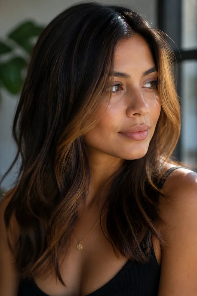 25 Brown Highlights for Medium Skin Tones with Thin Hair