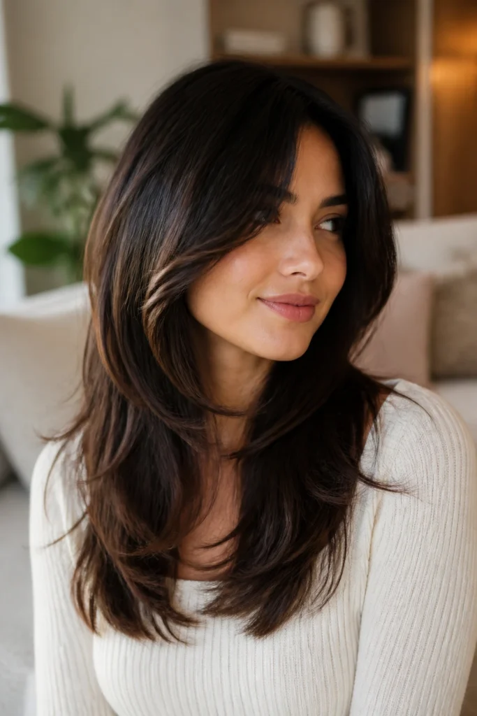 22 Feathered Layers for Long Hair and Heart-Shaped Faces