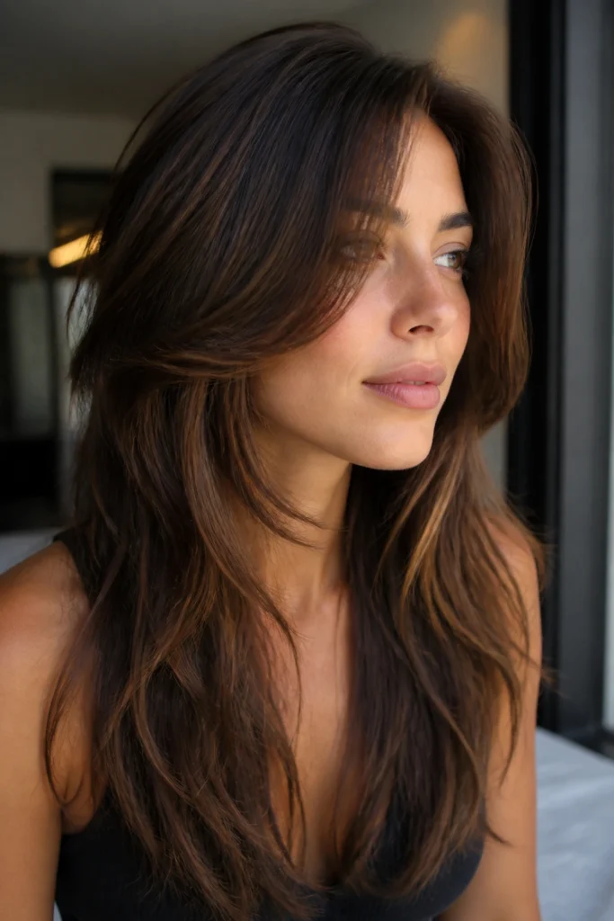 25 Swoop Bangs for Long Hair and Square Faces