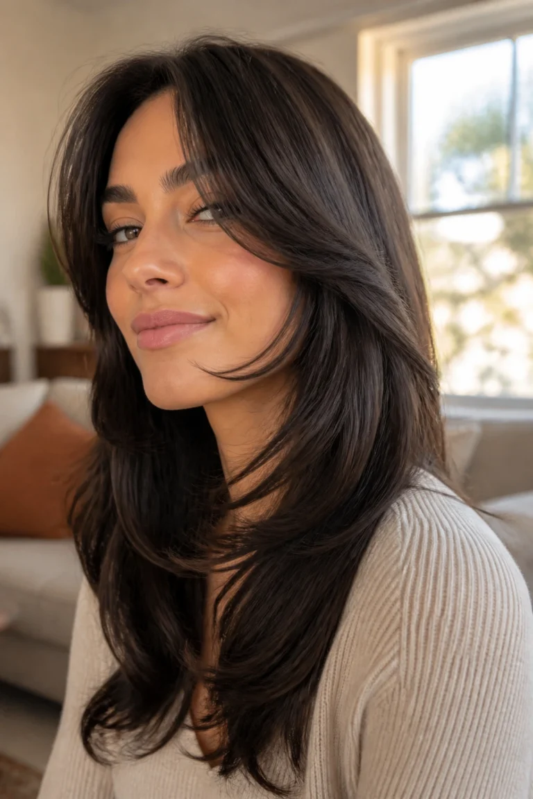 22 Long Layered Face-Framing Layers for Thick Hair