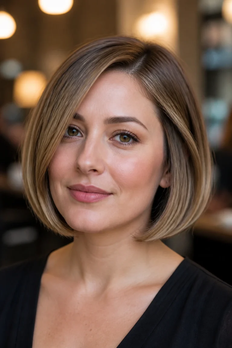 22 Chin Length Hairstyles for Round Faces with Fine Hair