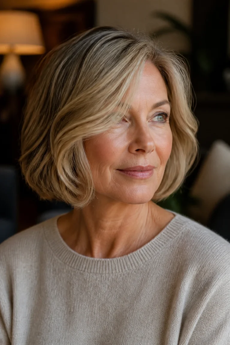 25 Natural Wavy Bobs for Women Over 50 with Beachy Waves