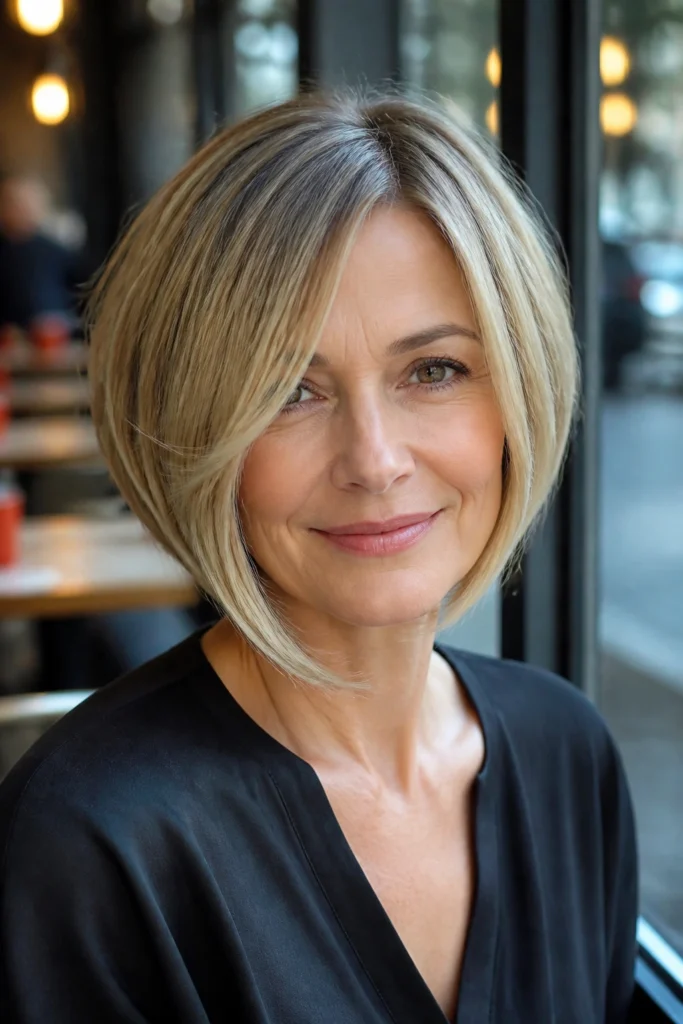 25 Short Haircuts for Women Over 50 with Face-Framing Layers