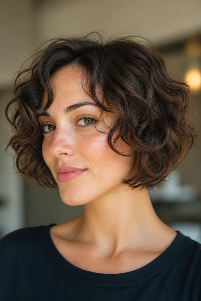 25 Bouncy Curls for Short Hair and Oval Faces