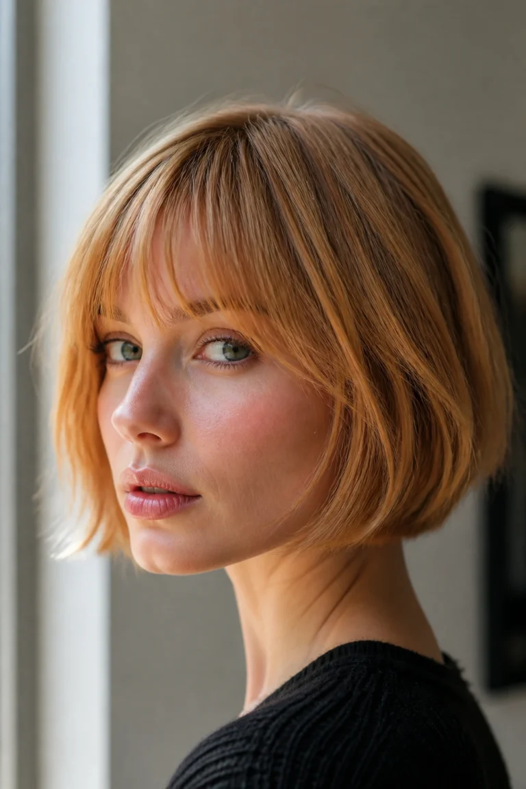 22 Strawberry Blonde Bobs for Straight Hair