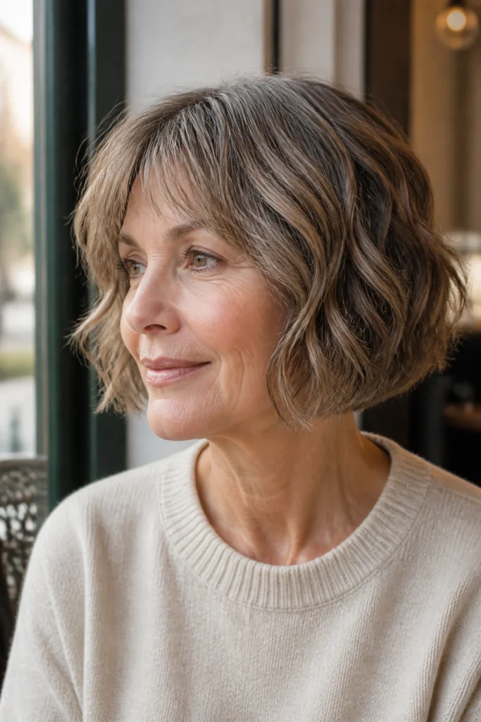 25 Fine Wavy Hairstyles for Women Over 60 with Lowlights