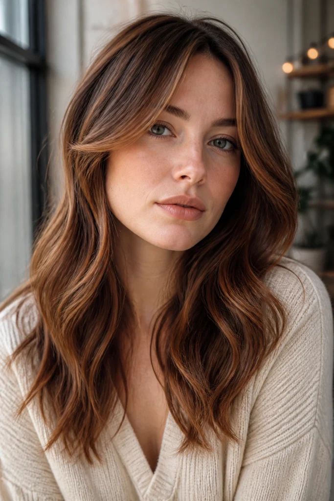 25 Brown Amber Highlights for Fair Skin with Soft Layers