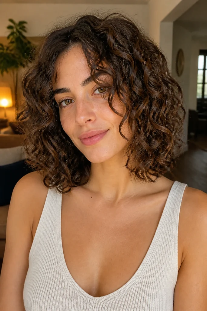 25 Short Lobs for Women with Curly Hair
