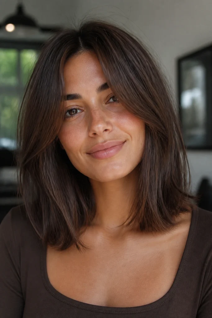 30 Brown Face-Framing Layers for Fine Hair