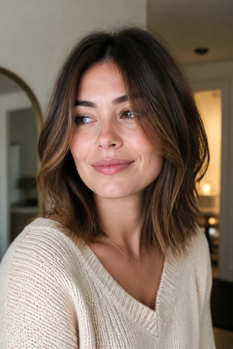25 Saved Hairstyles for Round Faces with Face-Framing Layers