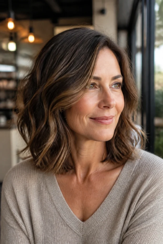 22 Hairstyles for Women Over 45 with Wavy Hair