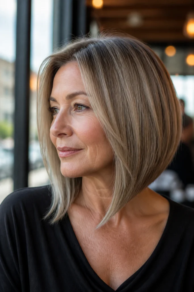 28 Long Bob Face-Framing Layers for Older Women