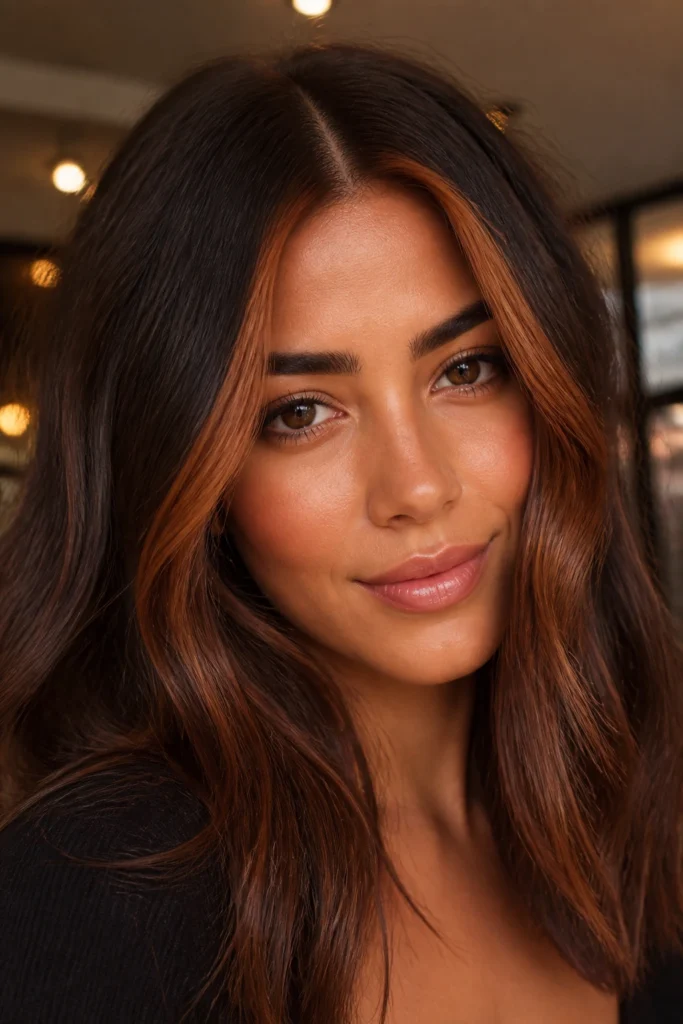 25 Brunette Red Caramel Highlights for Olive Skin