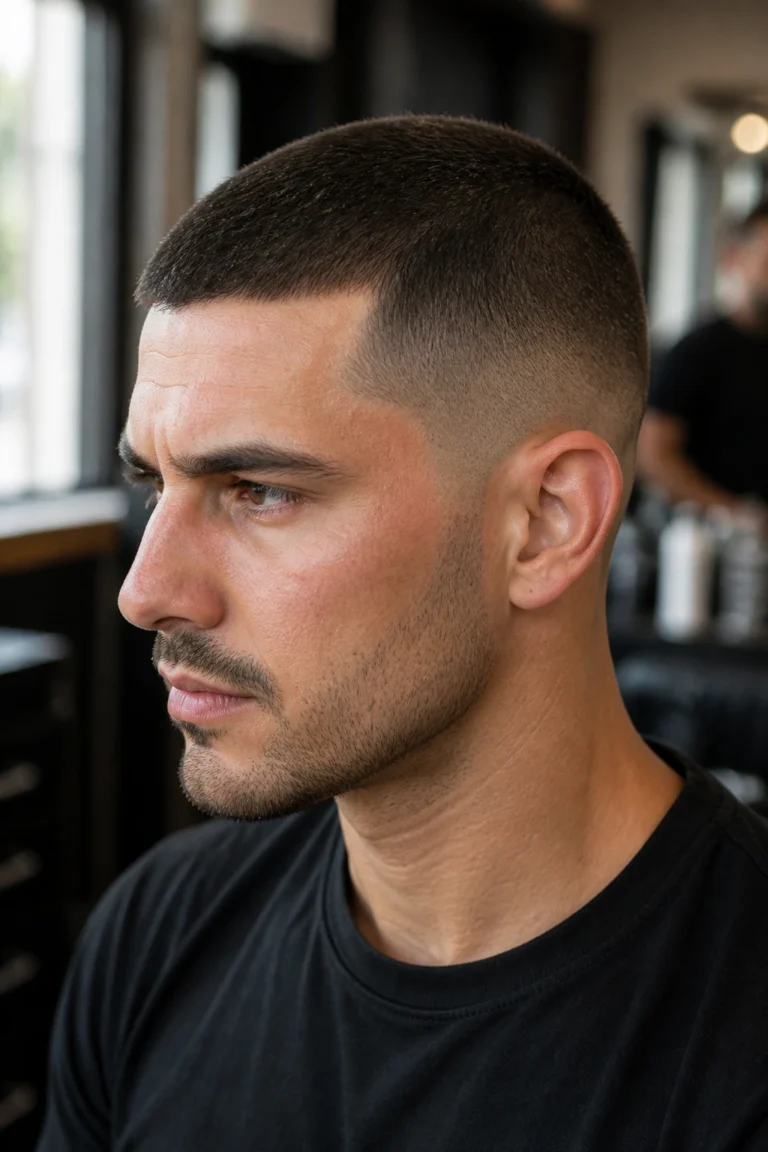18 Buzz Haircuts for Men with a Taper Fade
