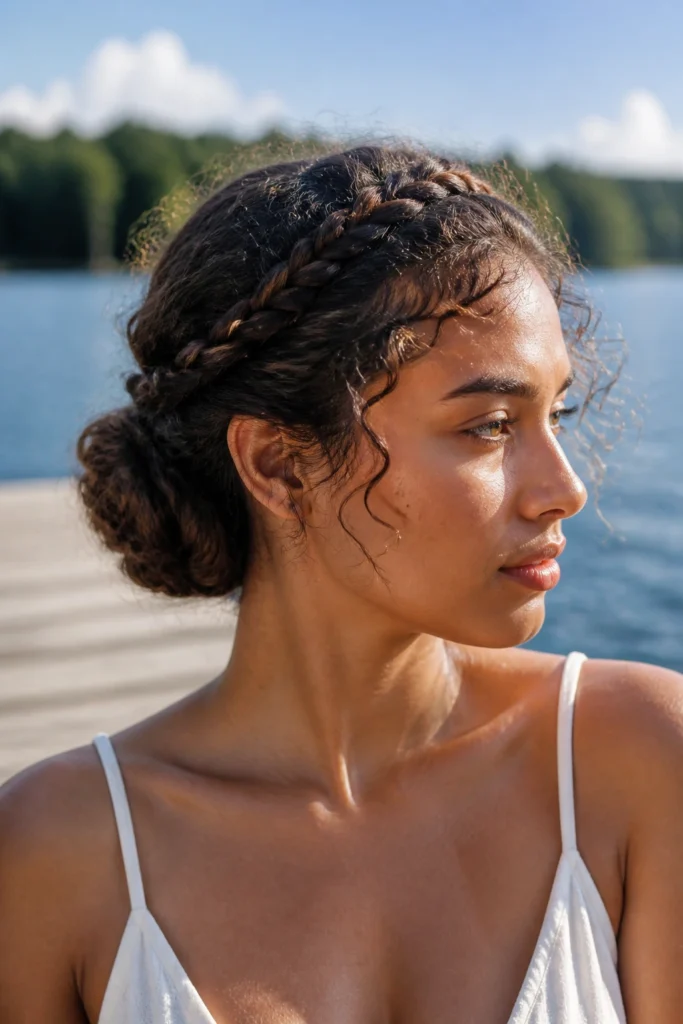 25 Lake Day Hairstyles for Summer with Curly Hair