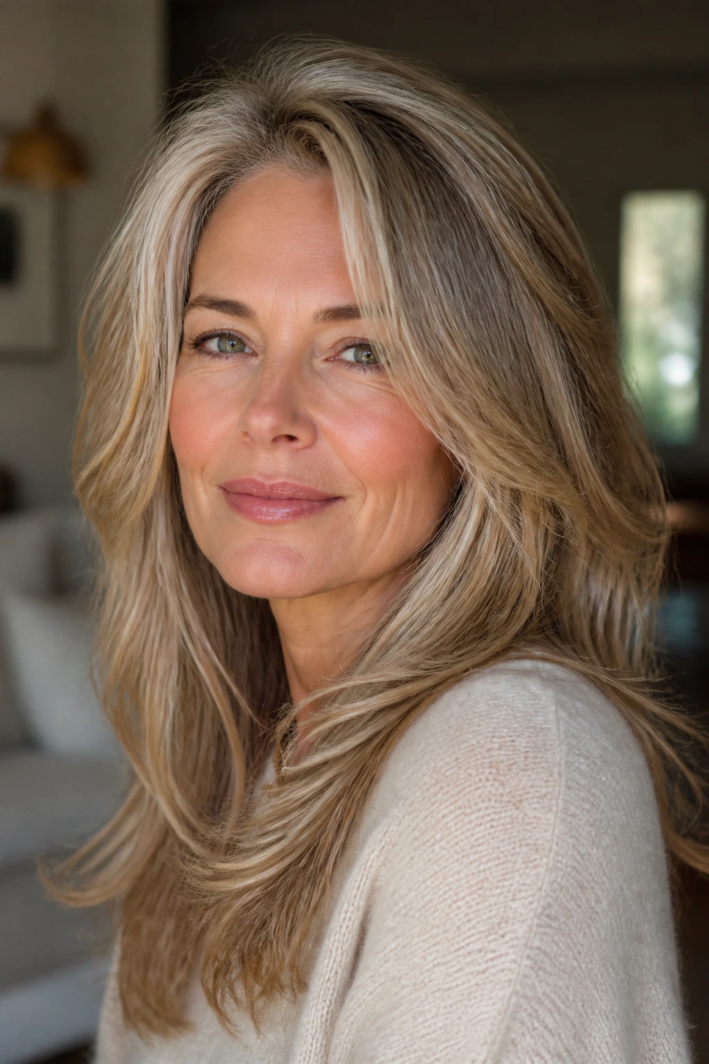 Portrait showing subtle crown lift and soft framing around the face.