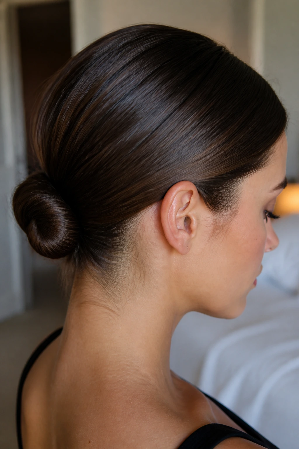 Close-up showing crown, sides, and nape shaping