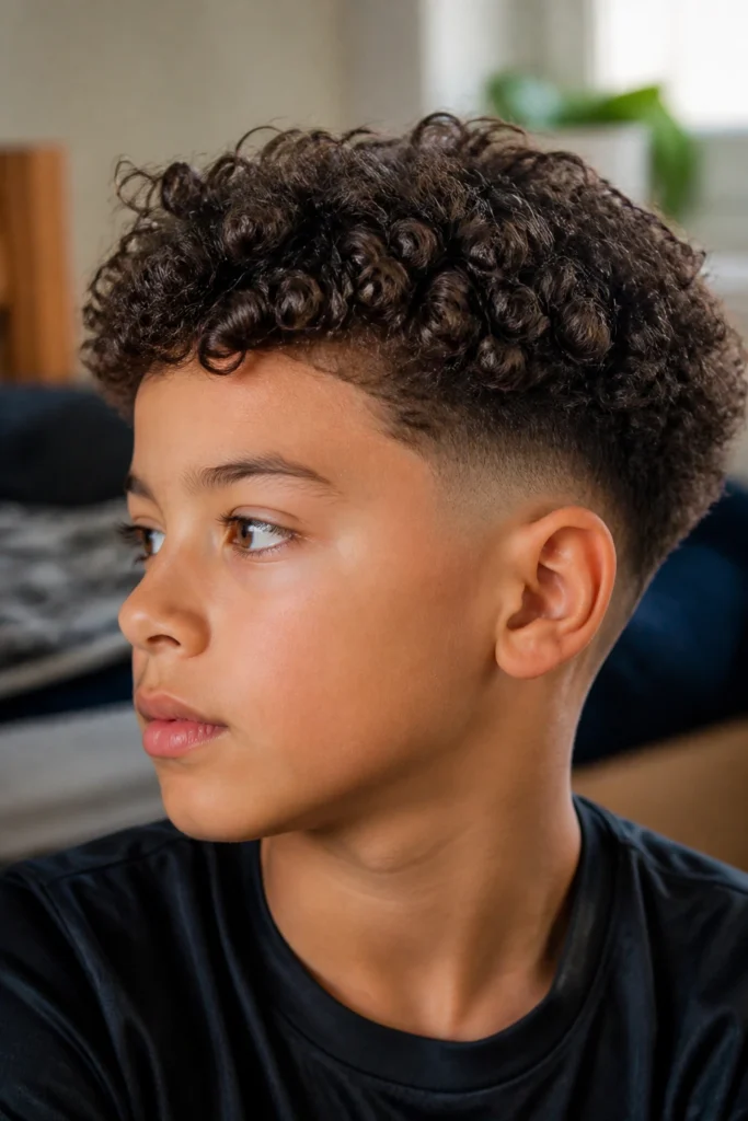 18 Low Taper Fades for Kids with Curly Hair