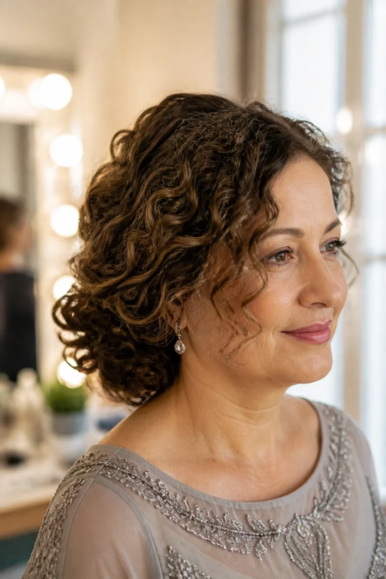 22 Moms Hairstyles for Weddings with Curly Hair